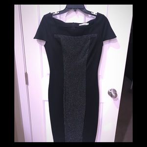 Black and silver bodycon dress